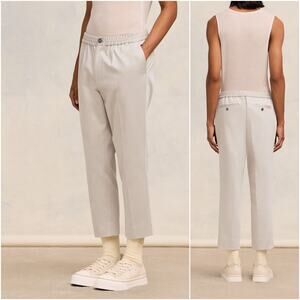 AMI Alexandre Mattiussi Beige Clair Elasticated Waist Trousers Medium